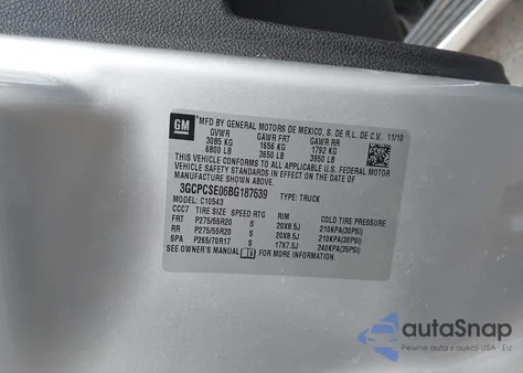 2011 Chevrolet Silverado 1500 Lt from USA, damaged, VIN 3GCPCSE06BG187639